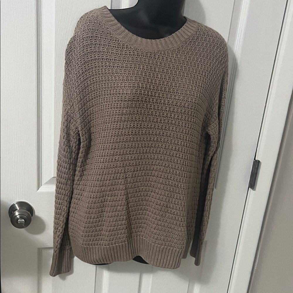 Old Navy Taupe Crew Neck Sweater